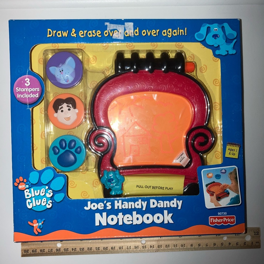 Blue's Clues 2002 Stamps, Draw & Erase Notebook - HTF